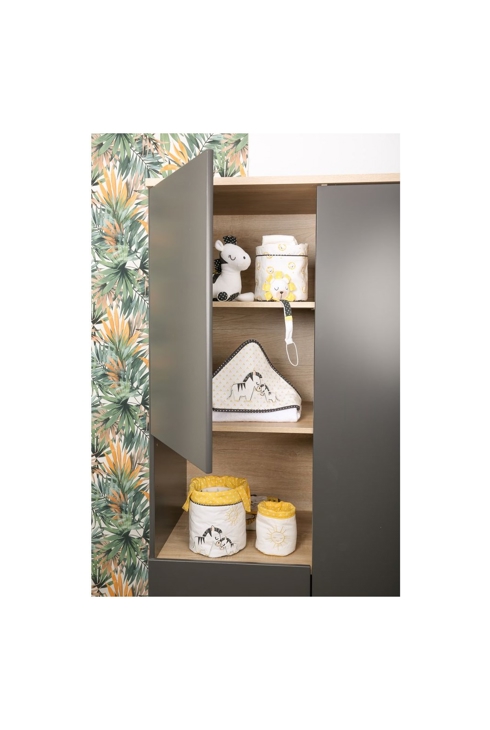 Lot de 3 panieres gigognes en coton blanc
