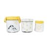 Lot de 3 panieres gigognes en coton blanc