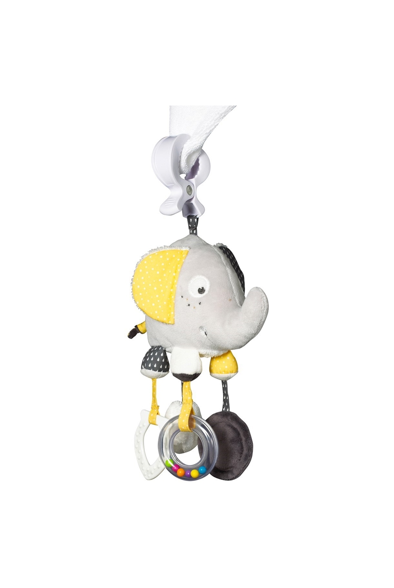 Jouet d'activités enfant Eléphant en velours gris 1