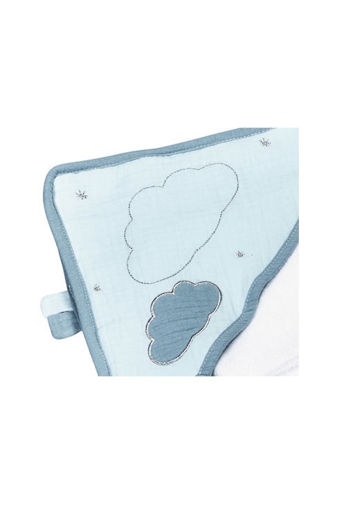 Cape de bain et gant en coton