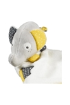 Doudou mouchoir Eléphant en velours gris 2