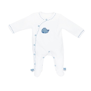 Pyjama velours Blue baleine 1