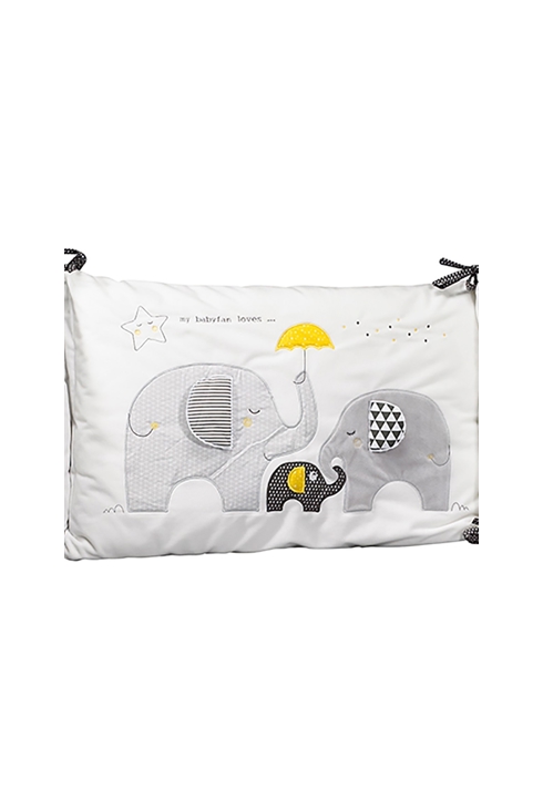 Tour de lit bébé déhoussable en coton blanc