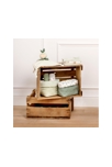 Lot de 2 panières en coton Vert tilleul 2