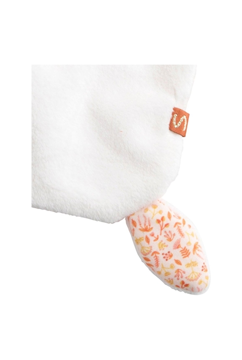 Doudou mouchoir en velours blanc