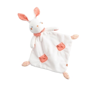 Doudou mouchoir en velours blanc 1