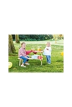 Table et bancs 4 places en bois Nicky blanc 2