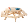 Table et bancs 6 places en bois Nicky