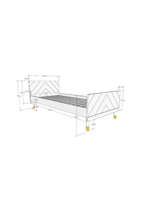 Lit 90x200cm Billy vert olive