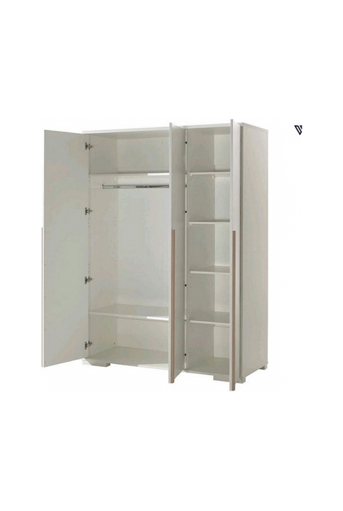 Armoire 3 portes London blanc mat