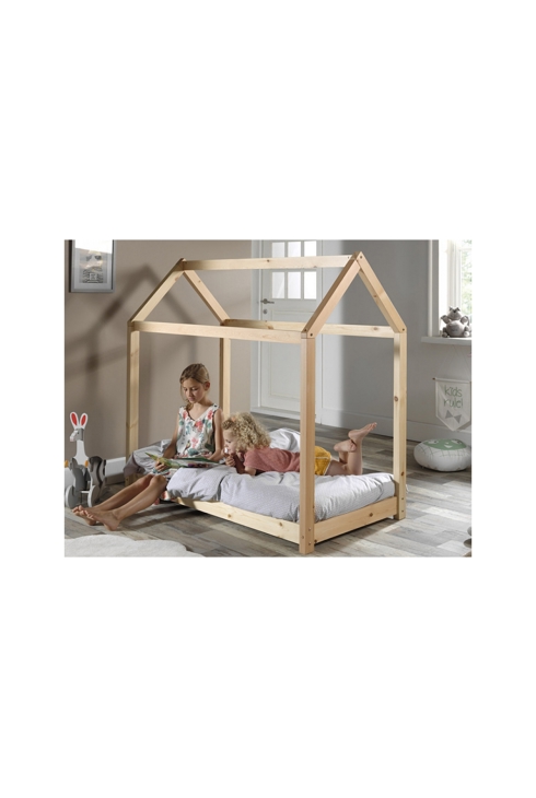 Lit cabane 70x140cm naturel