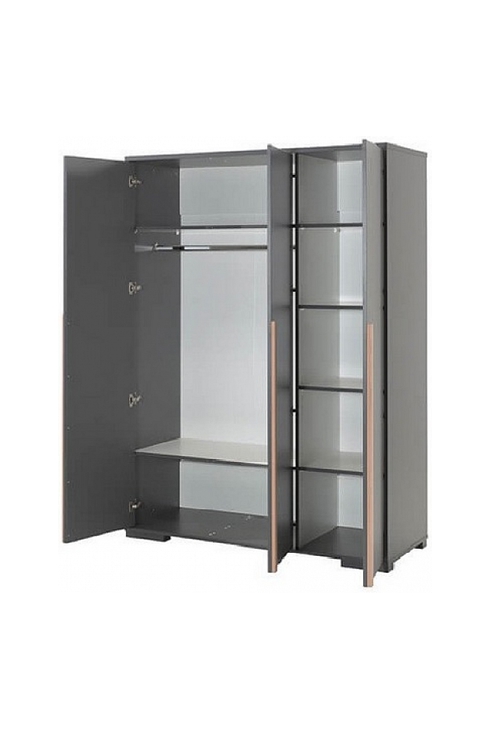 Armoire 3 portes London anthracite