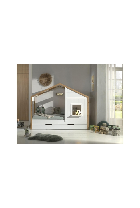 Lit cabane 90x200 et tiroir Babs