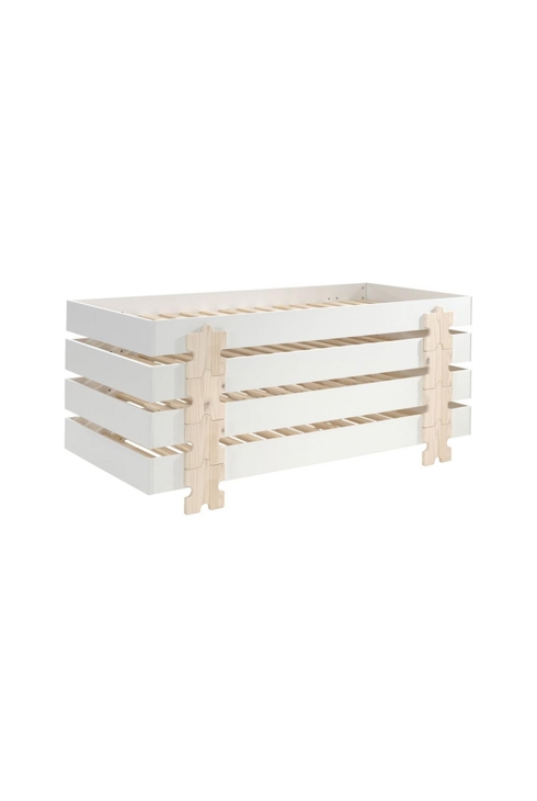 Lit empilable 90x200cm Modulo puzzle blanc