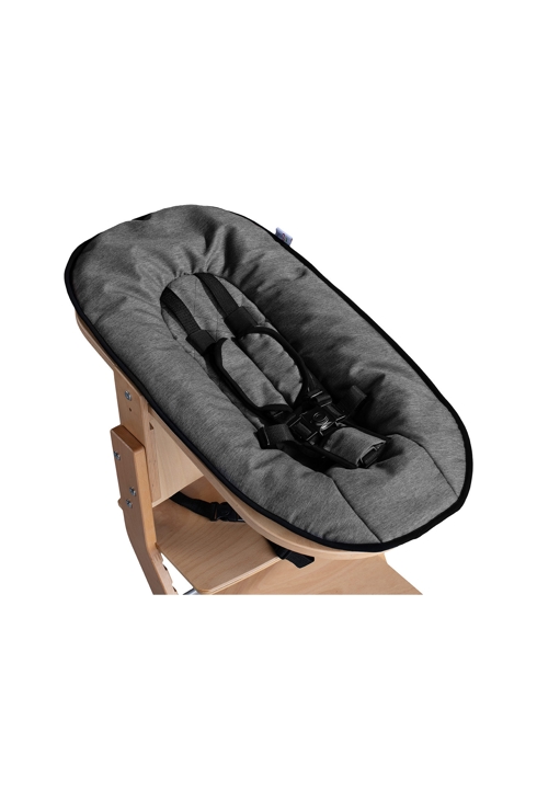 Chaise haute avec attache bébé et plateau naturel