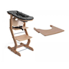 Chaise haute avec attache bébé et plateau naturel