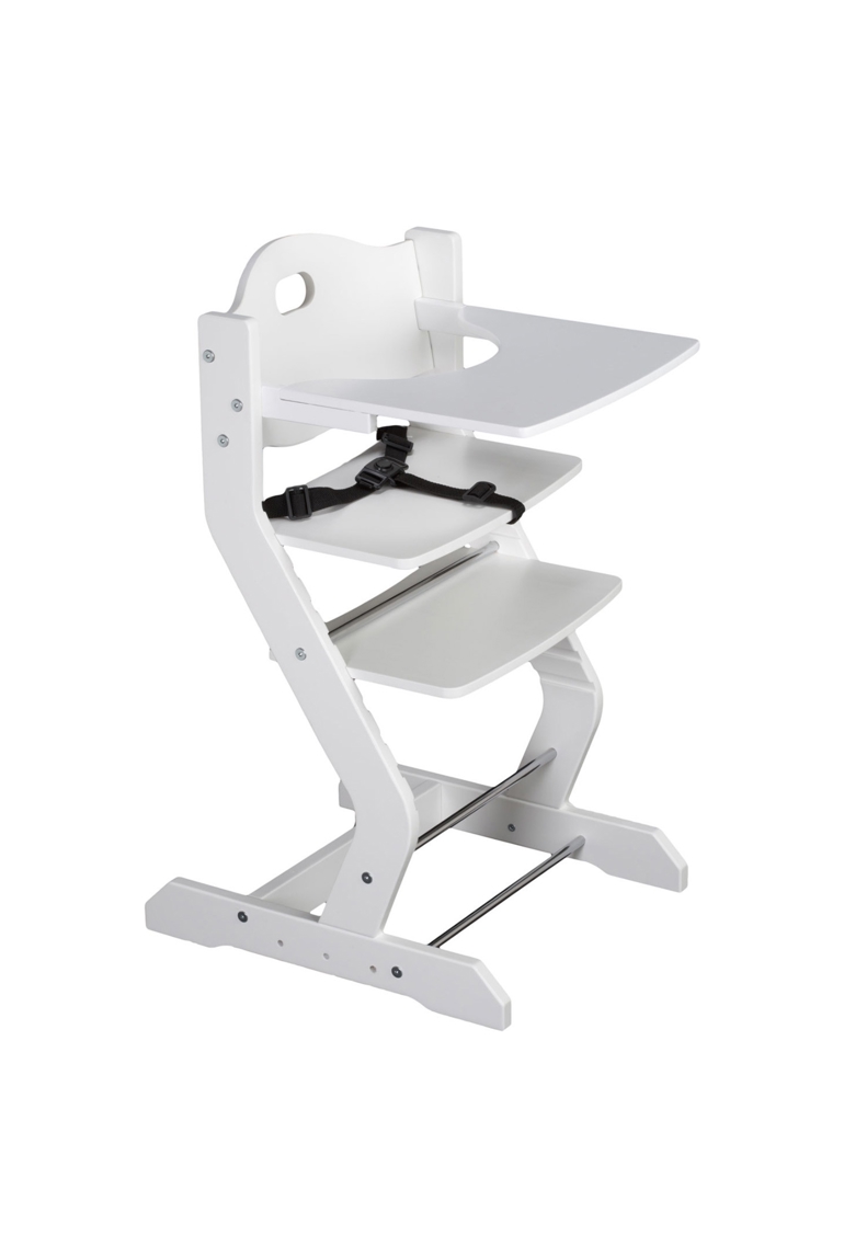 Chaise haute en hêtre massif blanc 1