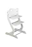 Chaise haute avec attache bébé et plateau blanc 3