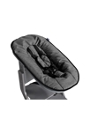 Chaise haute avec attache bébé et plateau gris 4