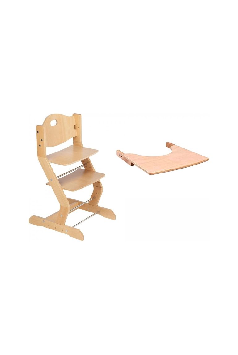 Chaise haute avec plateau naturel 1