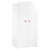 Armoire 2 portes boutons coeur Basic