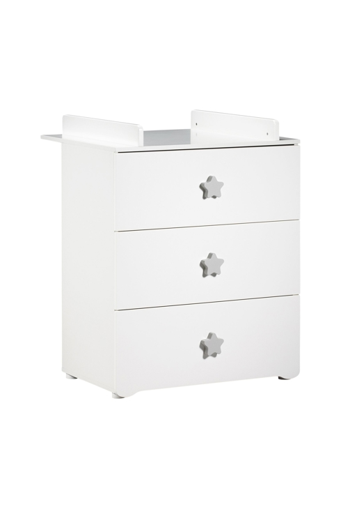 Commode à langer2 en 1 boutons étoiles Basic