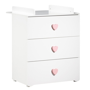 Commode à langer 2 en 1 boutons coeur Basic 1