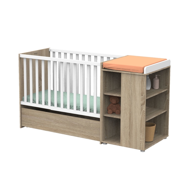 Sauthon - Lit combiné évolutif 120x60cm en 90x190cm Nova -