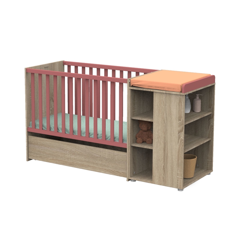 Sauthon - Lit combiné évolutif 120x60cm en 90x190cm Nova -