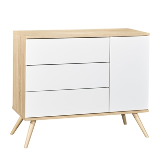 Commode 1 porte 3 tiroirs en bois 1