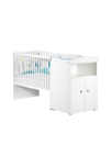 Lit bébé combiné évolutif 120x60 en 90x190 boutons boules Basic