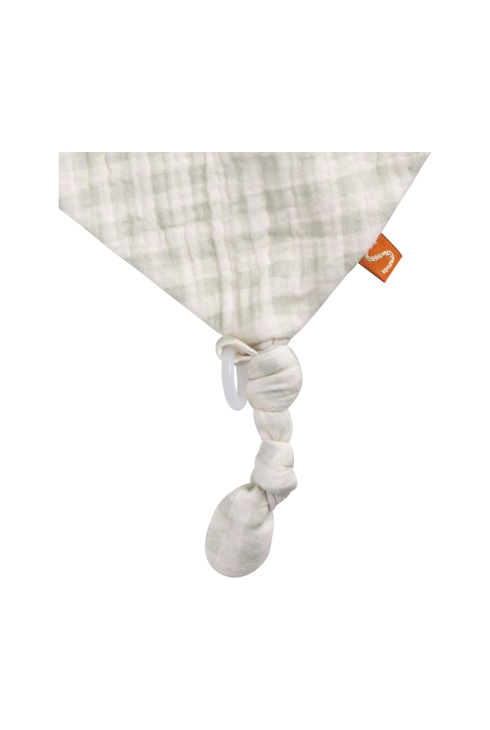 Doudou mouchoir pomme en coton Vert