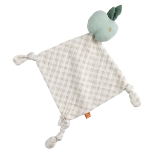 Doudou mouchoir pomme en coton Vert 1