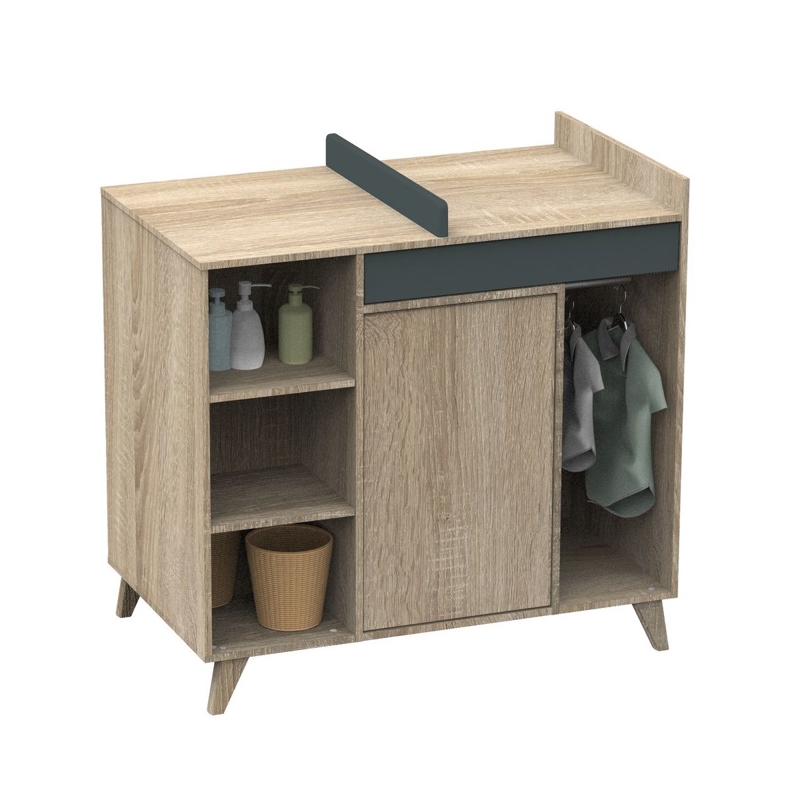 Commode à langer évolutive en bureau -