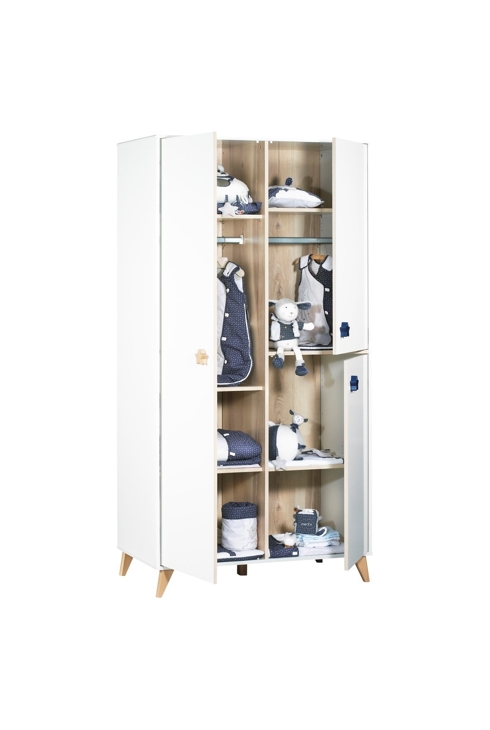 Armoire 3 portes bébé boutons étoile