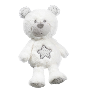 Doudou Ours en polyester blanc 1