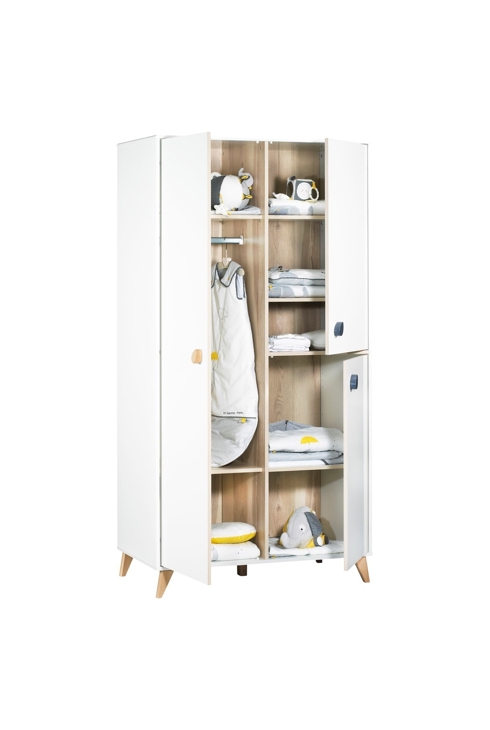 Armoire 3 portes bébé boutons goutte