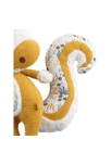 Doudou écureuil  en velours jaune foncé 2
