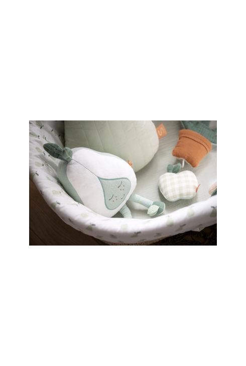 Doudou poire en coton blanc