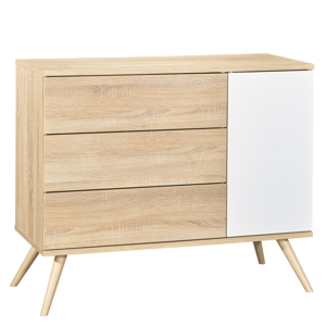 Commode 1 porte 3 tiroirs en bois 1