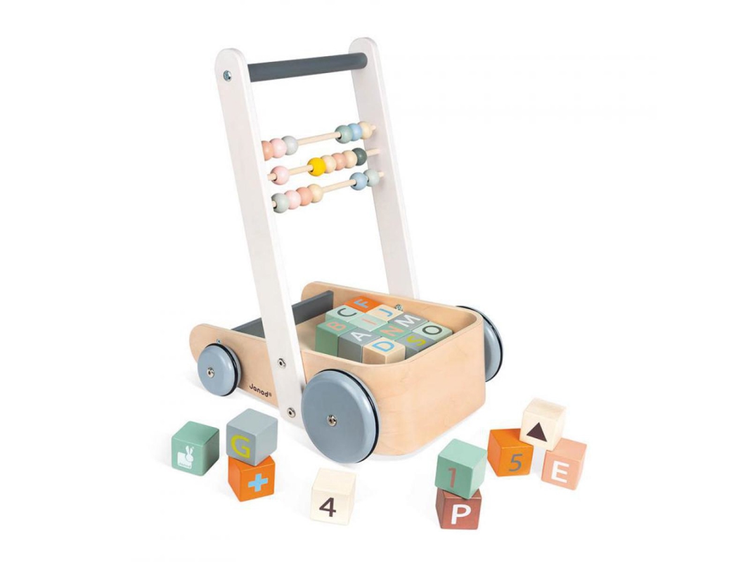 Janod - Chariot Alphabet Buggy Sweet cocoon - - Dès 0 mois