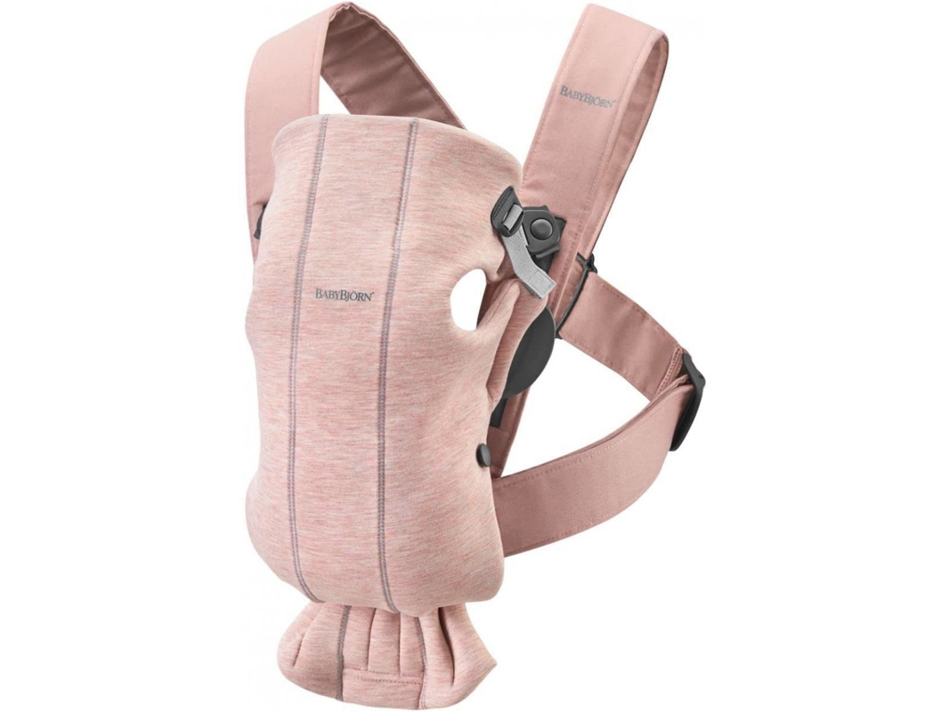BabyBjörn - Porte-bébé mini jersey 3d, rose poudré, Babybjorn - - Dès la naissance