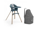 Chaise haute stokke clikk bleu fjord et sac de transport, Stokke