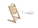 Chaise tripp trapp naturel avec baby set et tablette, Stokke