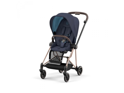 Poussette mios 3 châssis rose gold habillage nautical blue, Cybex 1