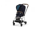 Poussette mios 3 châssis chrome marron habillage midnight blue, Cybex