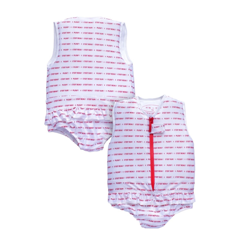 Maillot de bain flottant : Butterfly Blanc - T3 de 15 à 17kg