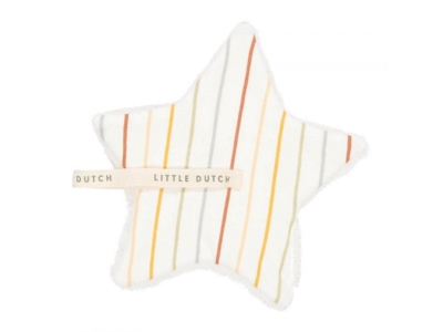 Doudou attache-sucette vintage sunny stripes, Little Dutch 1