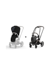 Poussette priam 4 châssis rose gold siège stardust black plus (tissu premium), Cybex 2