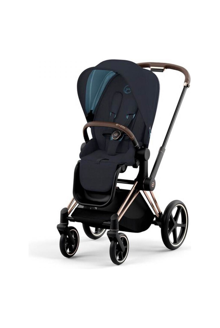 Poussette priam 4 châssis rose gold siège midnight blue plus (tissu premium), Cybex 1